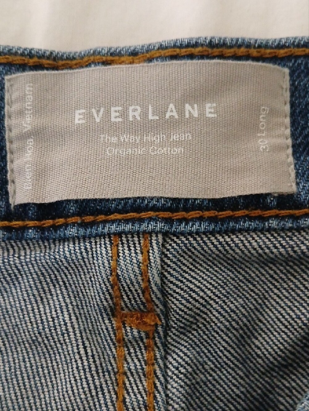 Everlane Organic Cotton Dark Blue High-Rise Jeans - Picture 2 of 9